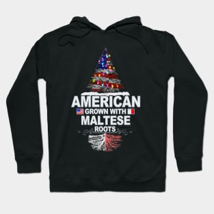 Christmas Tree  American Grown With Maltese Roots - Gift for Maltese From Malta Hoodie